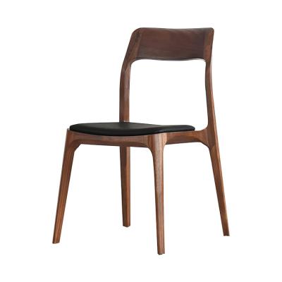 China (Others)Modern Simply Solid Adjustable Frame PU Wood Leather Armless Dining Chairs For Dining Room for sale