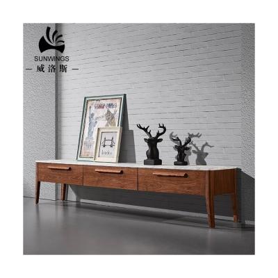 China Modern Wooden TV Stand Coffee Table (Size) Adjustable High Quality Promotional Living Room Furniture TV Rack Stand for sale