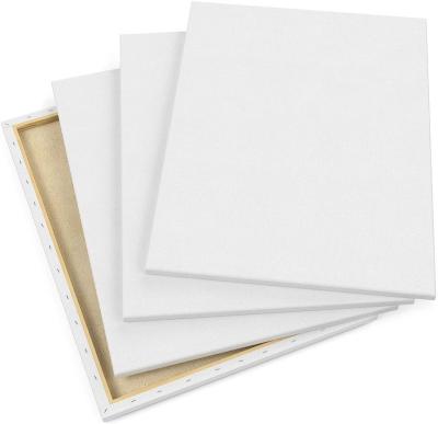 China Hot-selling White Blank Cotton Inkjet Printing Art Painting Canvas 2 Pcs 20*20cm Square Set for sale