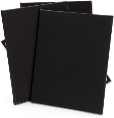 China Inkjet Printing Canvases For Painting Wholesale 2Pcs Cotton Black Empty Canvas 30*40cm for sale