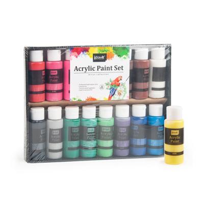 China Acrylic Paints Painting/Drawing For Canvas Wholesale 16 Colors 60ml Acrylic Paint Bottles Colors Artist Set For Painting for sale