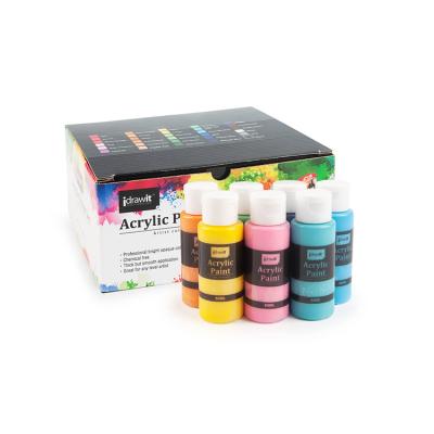 China Famous Acrylic Paint Artist Painting/Drawing Bottles Set Wholesale Professional Primary Colors Art Craft Paint 30 60ml For Kids Drawing for sale