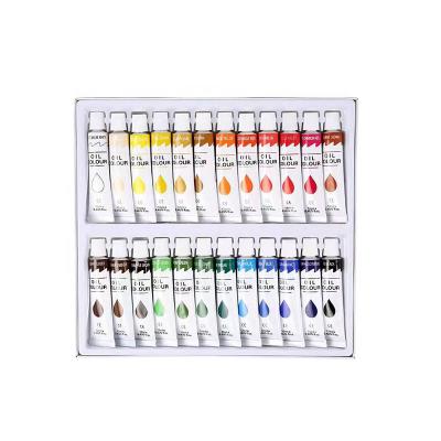 China Painting/Drawing Hot-selling High Quality 200ml Non-Toxic 24 Tubes of Art Oil Based Color Paints Colors for Kids Painting for sale