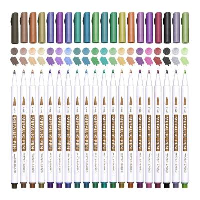 China Whiteboard Writing Customized Wholesale 8 Colors Fine Tip Metallic Permanent Markers For Kids DIY for sale