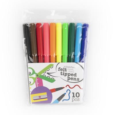 China Custom 10 Colors Non Toxic Painting / Drawing Cheap Felt Pens For Kids Painting for sale