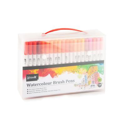 China High Quality Brush Pen Custom 100 Pcs Marker Double Tip Painting/Drawing Art Markers Double Tip for sale