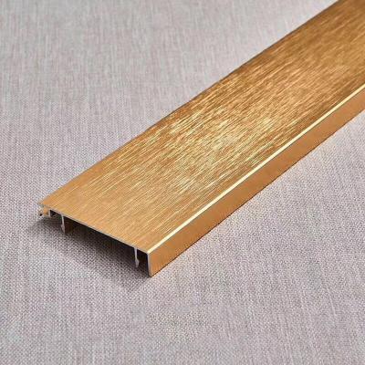 China Contemporary Corrosion Resistant Non Fading Metal Wire Drawing Technology Skirting Line Board Flooring Accessories for sale