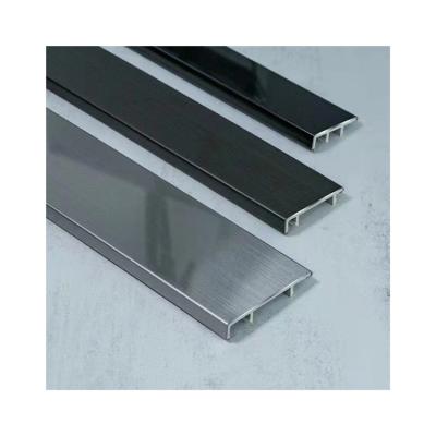 China Contemporary Home Decoration Metal Wire Drawing Aluminum Alloy Skirting Line for sale