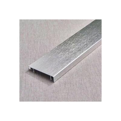 China Contemporary Custom Metal Wire Aluminum Alloy Drawing Process Baseboard For Home Decoration for sale