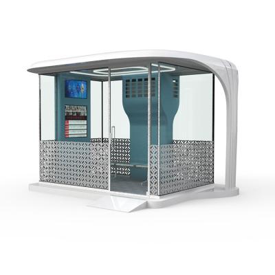 China Smart Unique Design Advertising Light Box Bus Stop Shelter Bus Station for sale