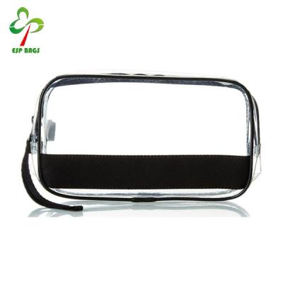 China Fashion Clear Plastic Cosmetic Zipper Pouch Transparent PVC Travel Makeup Bag for sale