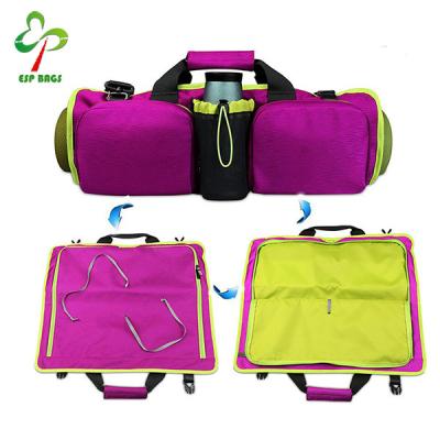 China 2017 New Design Yoga Mat Bag Waterproof Shoulder Yoga Mat Bag, Purple Foam Convenient Roll Yoga Carry Bag for sale