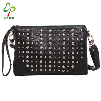 China Lady Wholesale Ladies Fashion Rhinestone Handbag, Stone Cross - Body Handbags Shoulder Clutch Bags For Women for sale