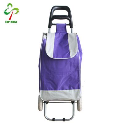 China 2017 Hot Sale Folding Trolley Supermarket Shopping Cart Collapsible Grocery Cart Bag for sale