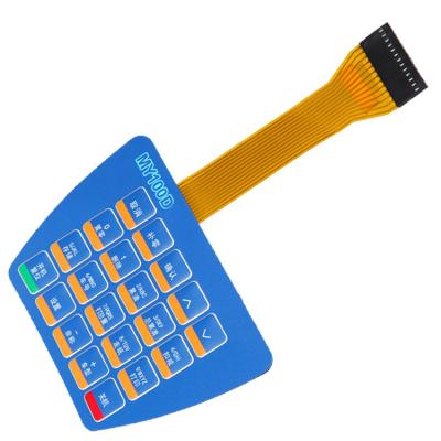 China High Quality Telecommunication Equipment New Custom Hot Sales Waterproof Model 20 Keys Membrane Switch Keypad for sale