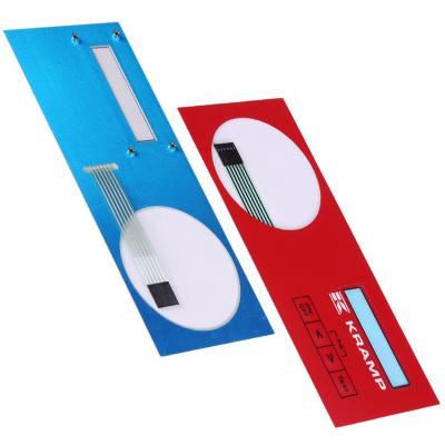 China New Waterproof Led Telecommunication Equipment Custom Flat Membrane Switch With Aluminum Panel for sale