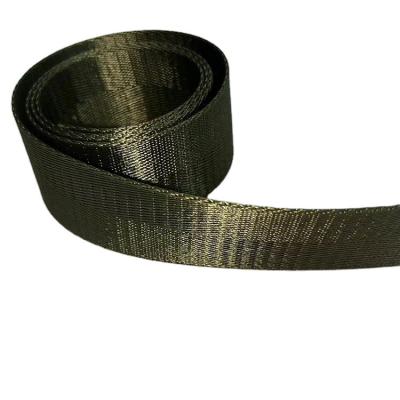 China Sustainable Custom Size Double Sided Jacquard Multicam Webbing Military Camouflage Elastic Band For Bag for sale