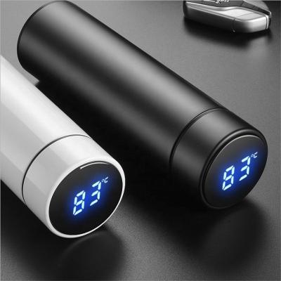 China Temperature Display 500ml Smart Water Bottle Led Digital Temperature Display Stainless Steel Thermal Mugs Smart Flask With Temperature for sale