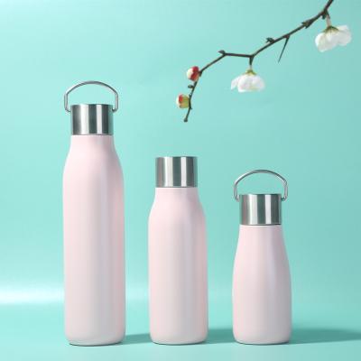 China 2021 Baoshi original design 350ML/500ML/750ML 18/8 stainless steel PORTABLE vacuum flask with steel handle for sale