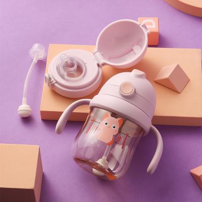 China New Design BPA New Baby Free Professional Custom Made BPA Free Sipper Milk Bottle Feeding Kids With Straw for sale