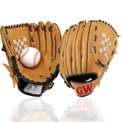 China Sports OEM Baseball Glove With Safety Ball Sports Wadding Gloves PU Baseball Glove High Quality Left Hand Leather Baseball Gloves for sale