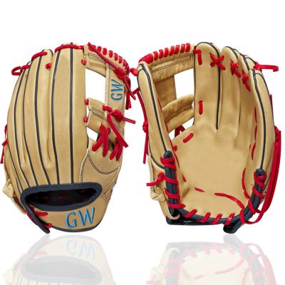 China Factory Wholesale A2000 Sports Gloves Logo Kip Leather Baseball Gloves Custom 11.75 Inch Infield Fastpitch for sale