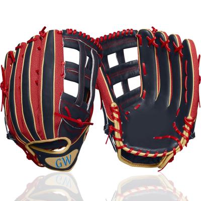 China Sports Customized Basketball Patter Kip Leather Baseball Gloves 12.5 Inch Japanese Straight Throw Kip Leather Baseball Gloves for sale