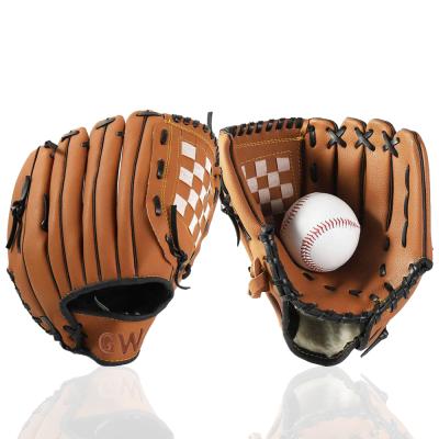 China High Quality Sports Custom Design PVC PU Glove Set With Ball Child Adult Synthetic Baseball Gloves Leather Cheap Baseball Gloves for sale