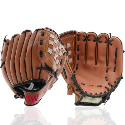 China Sports PU Leather Thickening Pitcher Baseball Soft Solid Gloves For Child Teens Throw Baseball Glove Adult Straight Kids for sale