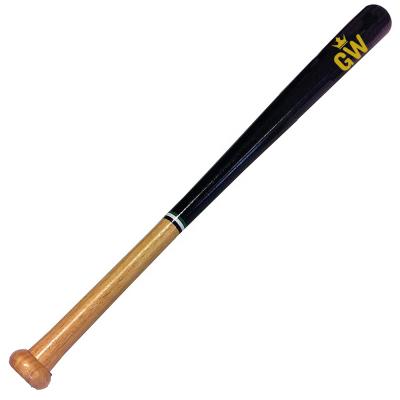 China Baseball Practice Solid Rubber Wood Bat Customized High Quality Wooden Baseball Bat Training Heavy Wood Baseball Bat for sale