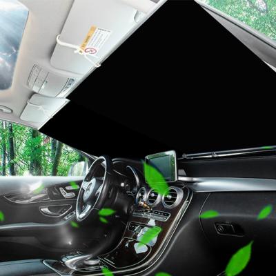 China Factory Car Windshield Foldable Waterproof Dustproof UV Protection Shades Retractable Front Sunshade for sale