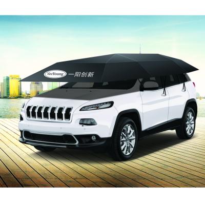 China Thermal Resistance 4.6*2.3m Sun Proof Auto Manual Car Umbrella Car Cover Car Shade for sale