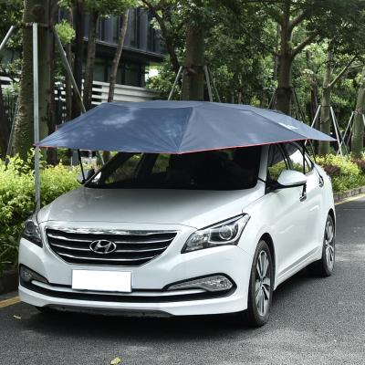 China Outdoor Portable Car Cover Battery Protection 4.6meters 210D Auto Car Umbrella Sunshade for sale