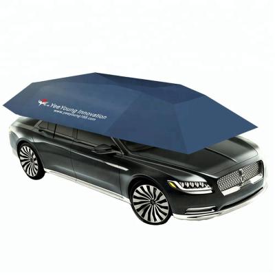 China 2021 Latest UV Protection 4.6Meters Manual Car Cover For Outdoor Car Parking Protection Car Umbrella for sale