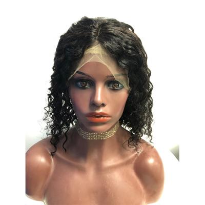 China Preplucked Hot Sale Deep Wave Frontal Bob Wig For Black Women Hair for sale