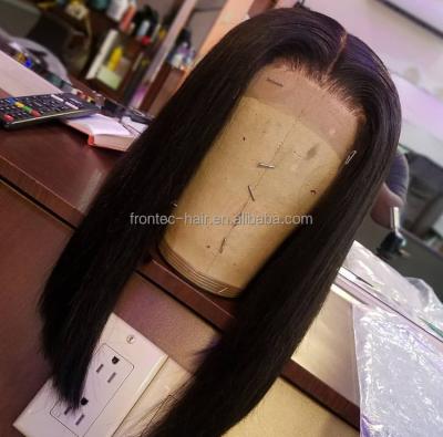 China Wholesale Silky Straight Preplucked Frontec Glueless Lace Front Bob Wig Closure, Accept Drop Shipping for sale