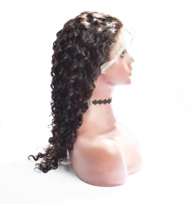 China Preplucked Natural Black Color HD Lace Front Wigs Bouncy Curly Glueless Single Lace Units Knot Wholesale Price for sale