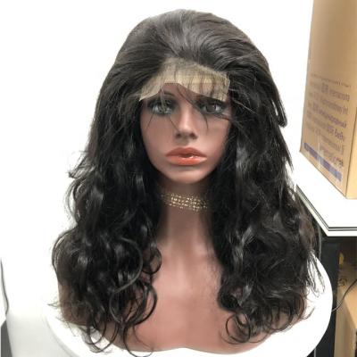 China Single Lace Front Wigs With Baby Hair Knot Body Wave Virgin Hair Silky Soft Preplucked Human Hair Wigs for sale