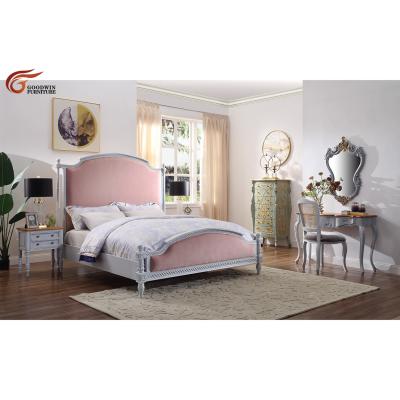 China Goodwin Furniture Factory Price Solid Bedroom Furniture Good Quality Beds Stable Wood Bedrooms GGC61 for sale