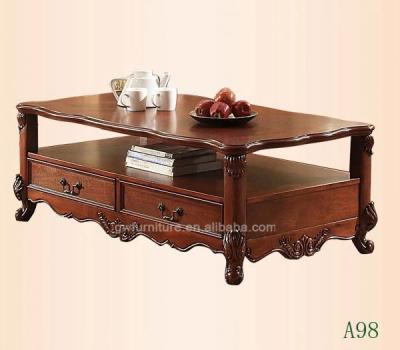 China Antique coffee table in solid trunk wood for sale