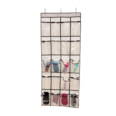 China Durable Fabric Mesh Side Pockets Hanging Over The Door Clothing Shoe Organizer for sale