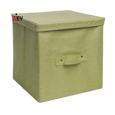 China 2021 Viable Cloth Storage Box Storage Foldable Toy Storage Box With Lid for sale