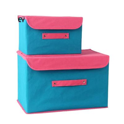 China New Product Folding Household Storage Box Clothing Storage Box Organizer Collapsible Storage Box With Lid for sale