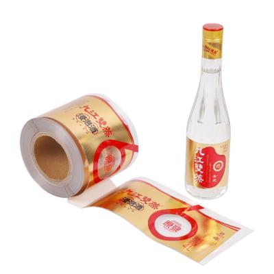 China Etiquetas de botellas de vino de papel recubierto de aluminio profesionalmente personalizadas en venta