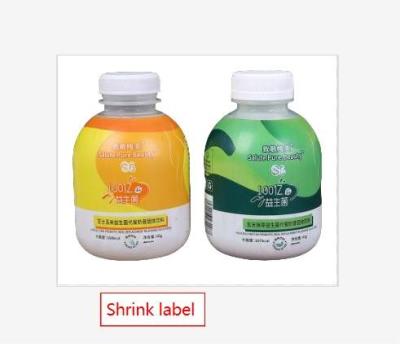 China Waterproof Shrink Sleeve Labels for Flavoring Label in White BOPP/PE/PP/PVC/PET for sale