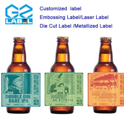 China 16. Custom Beer Bottle Labels with Local Glue Removal for Easy Application for sale