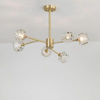 China New Crystal Chandelier For Dining Room Bedroom Living Room 18 Heads Luxury Luminous Nordic Chandelier Lamp for sale