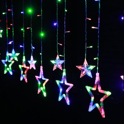 China 2022 Luxury Indoor Christmas Decorations Star String Lights Christmas Tree Ready To Ship Blue Christmas Tree LED Star String Lights for sale