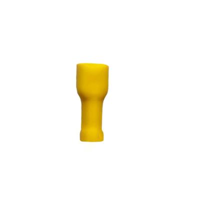 China 4-6mmÂ ² 12-10 A.W.G Wire Connector Yellow Crimp Ferrules Cold Pressed Terminals Crimp Female Quick Disconnects for sale