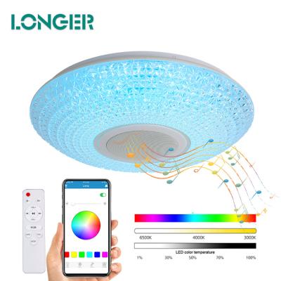 China Newest Outdoor Modern Style RGB Smart Ambient Light Round Led Ceiling Light For Living Room for sale